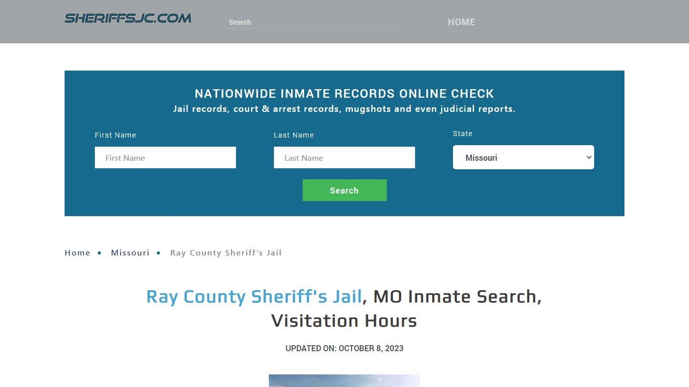 Ray County Sheriff's Jail, MO Inmate Search, Visitation Hours